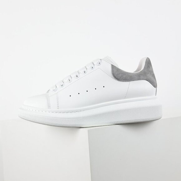 Alexander Mcqueen White Heel Height-Enhancing Casual Grey Men's Sneakers - Picture 4 of 7